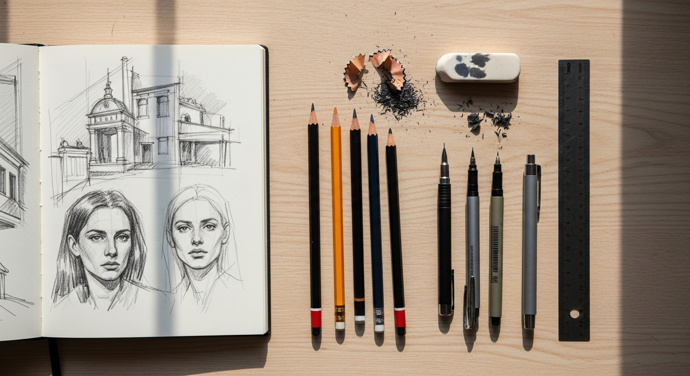 Материалы для скетчинга и зарисовки